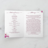 Magnolia roze bloemenbegrafenis gevouwen programma (Binnen)