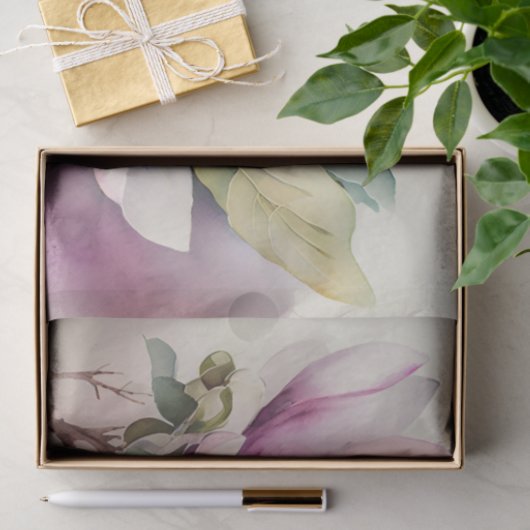 MAGNOLIA roze bloemendecoupage papier (Geschenk)