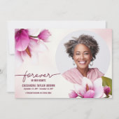 Magnolia Roze Bloemenmonument Dank u kaart (Voorkant)