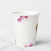 Magnolia Roze Bloemenmonument Papieren Bekers (Achterkant)