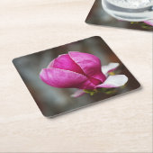 Magnolia Roze Volle Bloei Kartonnen Onderzetters (Schuin)