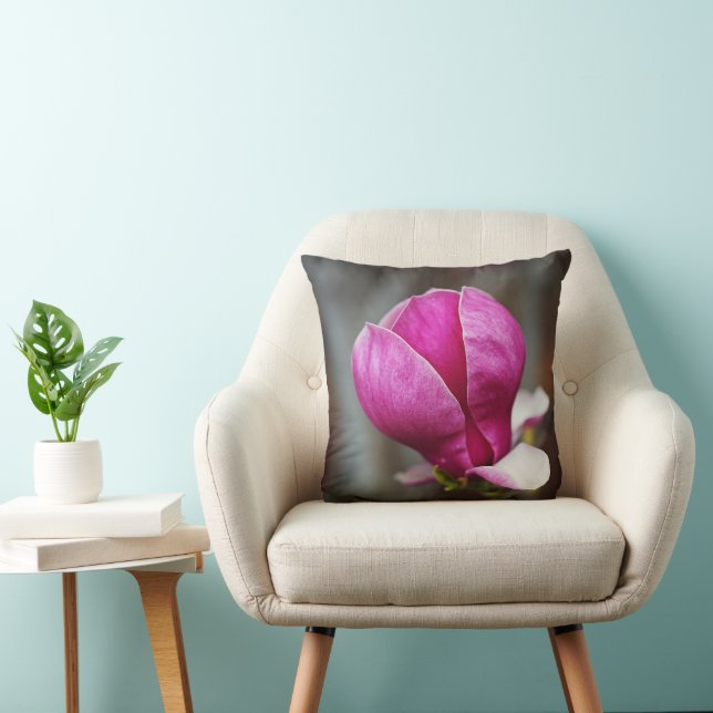 Magnolia Roze Volle Bloei Kussen (Stoel)