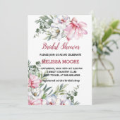 Magnolia Roze Wit Bloem Vrijgezellenfeest Kaart (Staand voorkant)