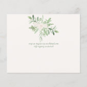 Magnolia Sage Green Floral Wedding nodigt de begro (Achterkant)