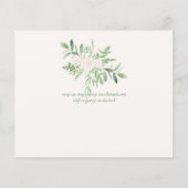 Magnolia Sage Green Floral Wedding nodigt de begro Flyer (Achterkant)