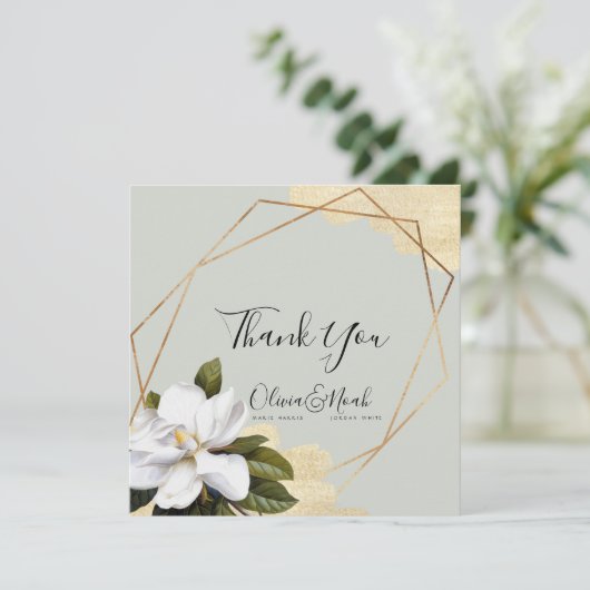 Magnolia Sage Wedding Bedankt (Staand voorkant)