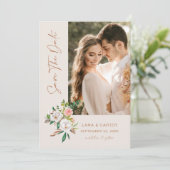 Magnolia Save the Date Wedding Announcement L201 (Staand voorkant)