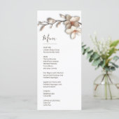 Magnolia sculpturale 3D bloem Menu (Staand voorkant)