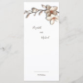 Magnolia sculpturale 3D bloem Menu (Achterkant)