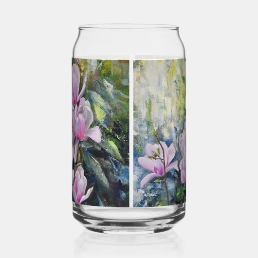 Magnolia Serenity – Bloemenkunst van Lukian Blikvorm Glas (Links)