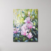Magnolia Serenity – Bloemenkunst van Lukian Canvas Afdruk (Voorkant)