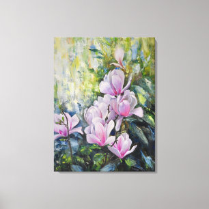 Magnolia Serenity – Bloemenkunst van Lukian Canvas Afdruk