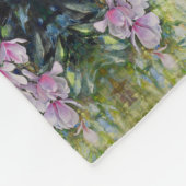 Magnolia Serenity – Bloemenkunst van Lukian Fleece Deken (Hoek)