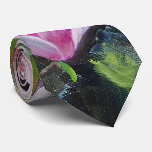 Magnolia Serenity – Bloemenkunst van Lukian Stropdas (Opgerold)