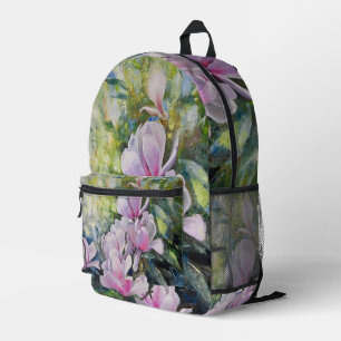 Magnolia Serenity – Bloemschilderkunst van Lukian Bedrukte Rugzak