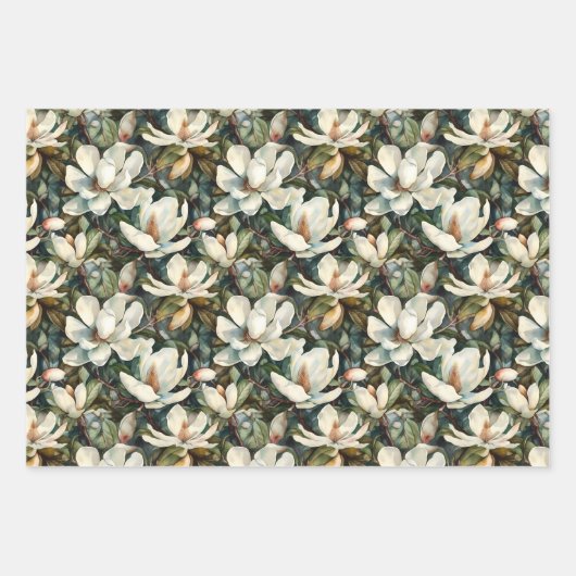 Magnolia Set van inpakpapier Vel (Voorkant)