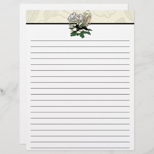 Magnolia Shadow Fairy Briefhoofd (Voorkant / Achterkant)