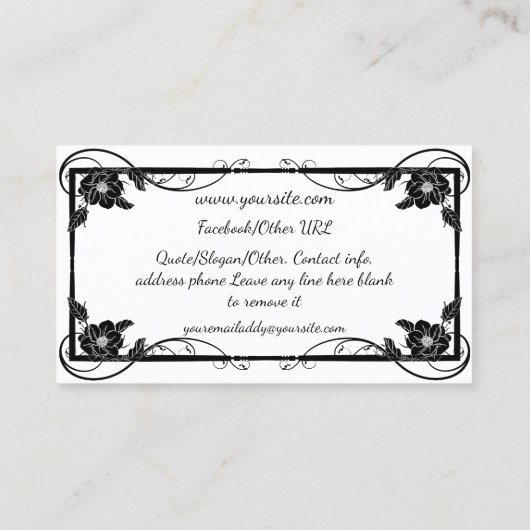 Magnolia Shadow Fairy Visitekaartje (Achterkant)