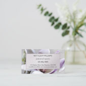 Magnolia Silver Floral Design Visitekaartje (Staand voorkant)