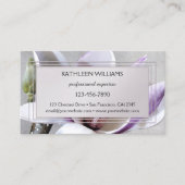 Magnolia Silver Floral Design Visitekaartje (Voorkant)