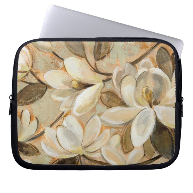 Magnolia Simity Cream Laptop Sleeve (Voorkant)