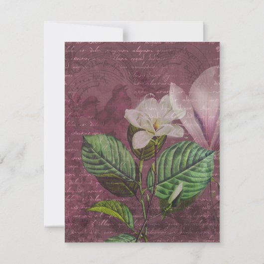 Magnolia Song Reception Kaart (Achterkant)