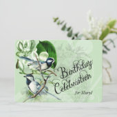  Magnolia Songvogels Birthday Invite Kaart (Staand voorkant)