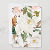 Magnolia Southern blush bridal douche-uitnodiging Kaart (Achterkant)