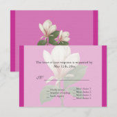 magnolia spring bruiloft RSVP Kaartje (Voorkant / Achterkant)
