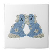 Magnolia Staffordshire Dogs Ginger Jars Art Tegeltje (Voorkant)