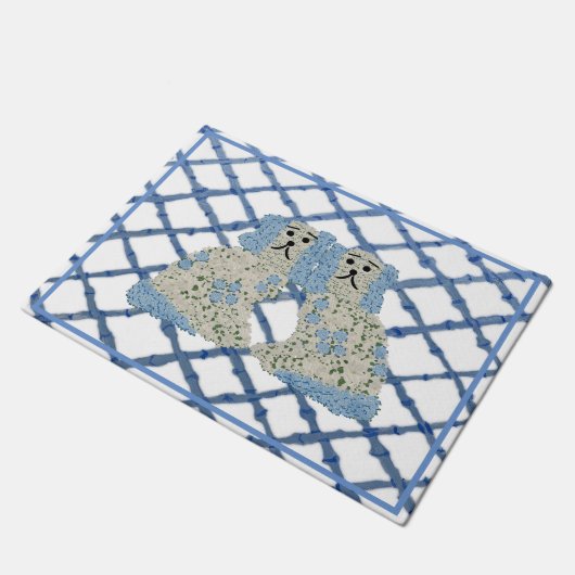 Magnolia Staffordshire Dogs Ginger Jars Deurmat (Schuin)