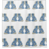 Magnolia Staffordshire Dogs Ginger jars Douchegordijn (Voorkant)