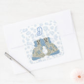 Magnolia Staffordshire Dogs Ginger Jars Jar Vierkante Sticker (Envelop)