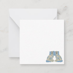 Magnolia Staffordshire Dogs Ginger Jars Notitiekaartje