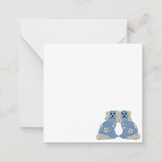 Magnolia Staffordshire Dogs Ginger Jars Notitiekaartje (Voorkant)