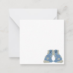 Magnolia Staffordshire Dogs Ginger Jars Notitiekaartje