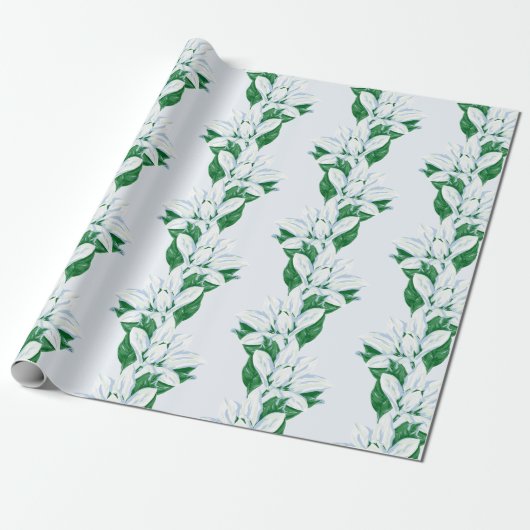 Magnolia Sway in Slate and Green Cadeaupapier (Uitgerold)