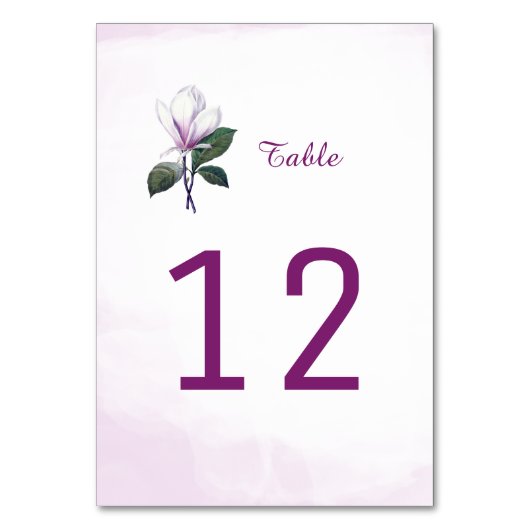 Magnolia Table Number Kaarten (Voorkant)