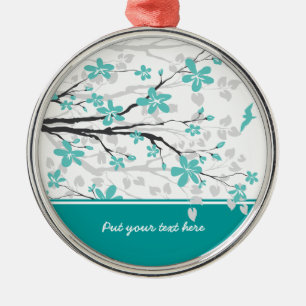 Magnolia tak en bloemen op maat gemaakt ornament