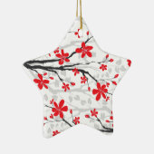 Magnolia tak en bloemen op maat ornament (Rechts)