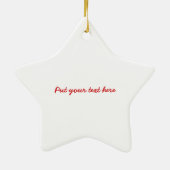 Magnolia tak en bloemen op maat ornament (Achterkant)