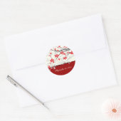 Magnolia tak rode bruiloft Save the Date sticker (Envelop)