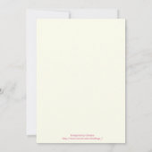 Magnolia tak roze bruiloft aangepaste uitnodiging (Achterkant)