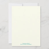 Magnolia tak turquoise bridal doucheuitnodiging kaart (Achterkant)