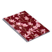 Magnolia takken: bloeiende  illustratie. notitieboek (Rechterzijde)