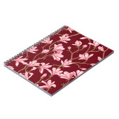 Magnolia takken: bloeiende  illustratie. notitieboek (Linkerzijde)