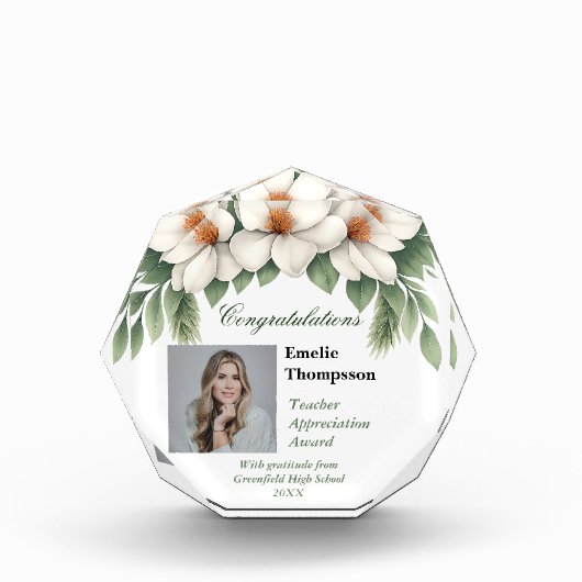 Magnolia Teacher Appreciation Award Keepsake Foto (Voorkant)