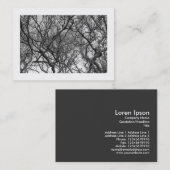 Magnolia Tree Branches B&W (grens) Visitekaartje (Voorkant / Achterkant)
