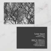 Magnolia Tree Branches B&W Visitekaartje (Voorkant / Achterkant)