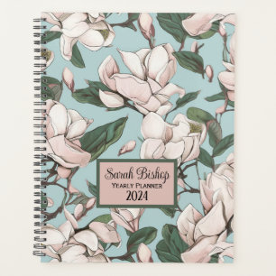 Magnolia Tree Custom Jaarlijkse Planner Hardcover
